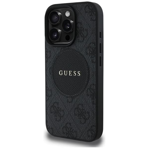 Guess Mobilcover til iPhone 16 Pro Max MagSafe 4G Circle - Sort