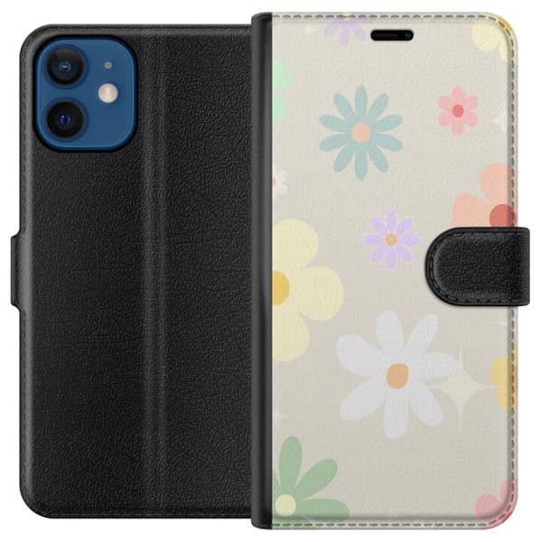 Apple iPhone 12 mini tegnebog med fejede blomster