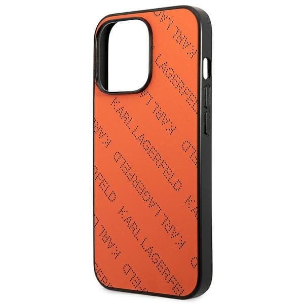 Karl Lagerfeld iPhone 13 Pro Max Taske MagSafe Perforeret Allover Orange