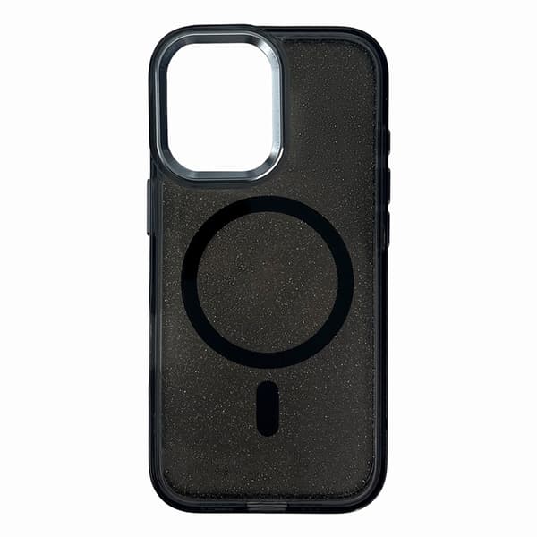 Telefontaske til iPhone 17 MagSafe Glitter - Sort
