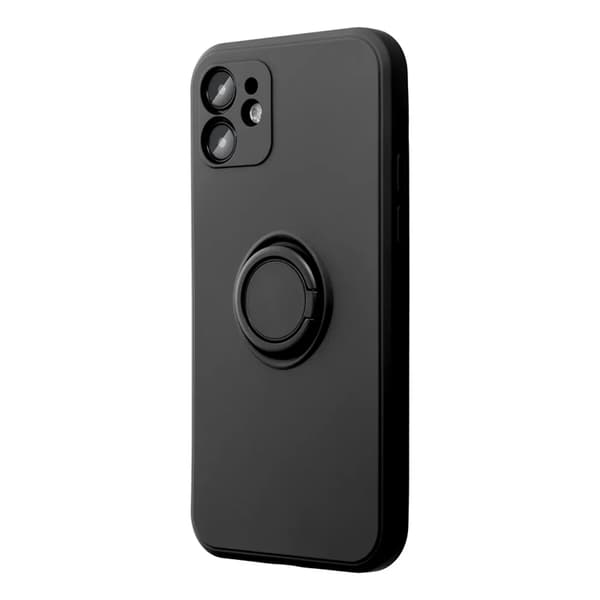 Telefontaske til Galaxy A56 5G silikone ring - sort