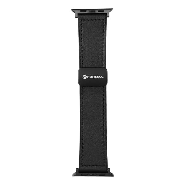 Forcell Apple Watch (38/40/41) Armbånd Læder - Sort