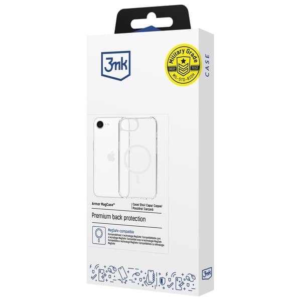 3MK telefontaske til iPhone 16E MagSafe Armor - Klar