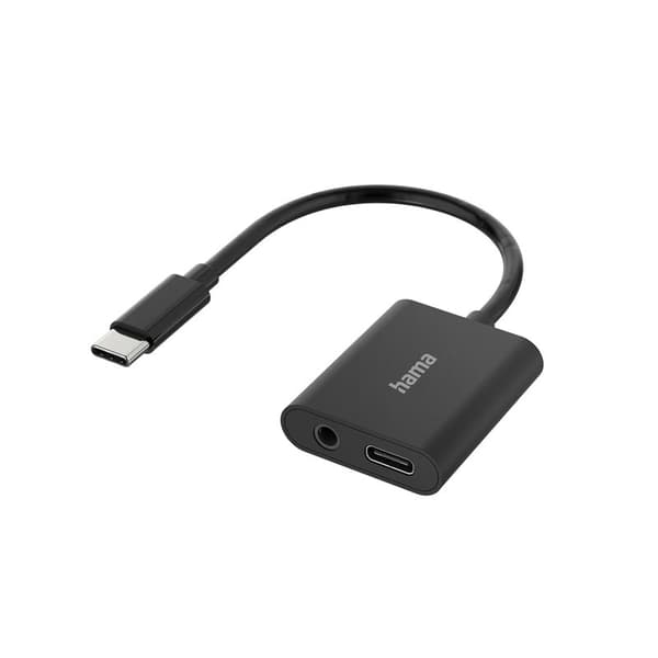 HAMA lydadapter 2in1 USB-C til 3,5 mm jack/USB-C-stik