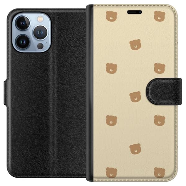 Apple iPhone 13 Pro Max tegnebog med bjørnemønster