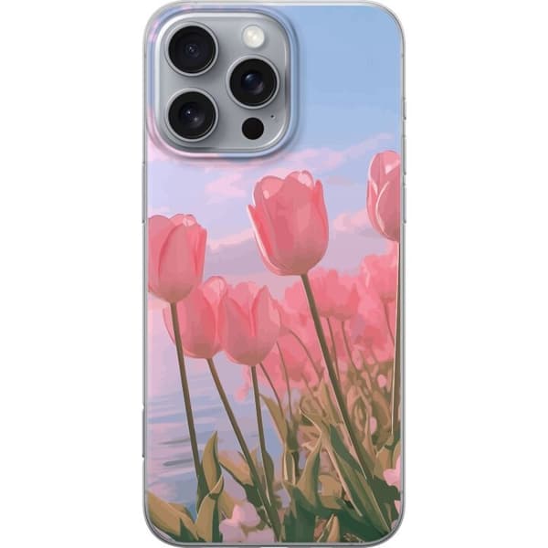 Mobilskal till Apple iPhone 16 Pro Max med Rosa Tulpaner