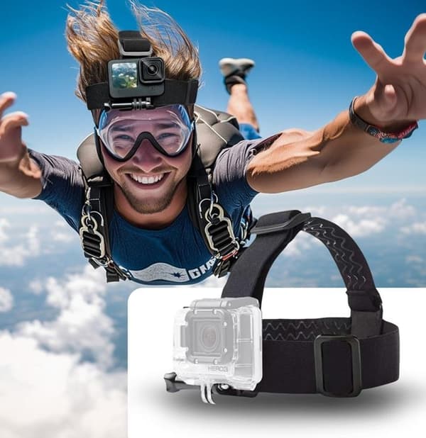 Tech-Protect Pääkiinnike GoPro/DJI - Musta