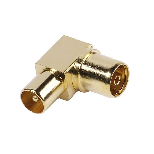 Vivanco Antennestik, vinklet, 90° Guld