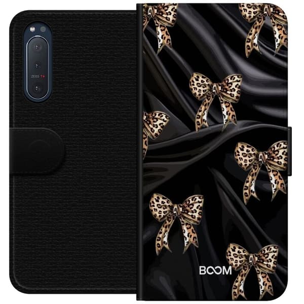 Plånboksfodral till Sony Xperia 5 II med Leopard Bow