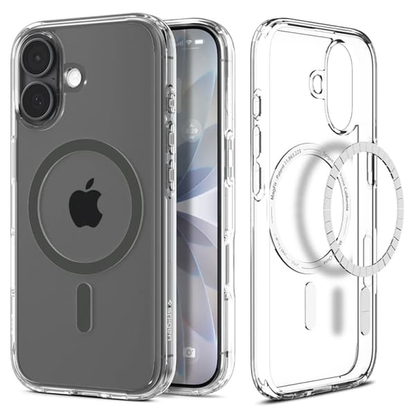 Spigen Mobilskal för Apple iPhone 17 MagSafe Ultra Hybrid - Clear/Graphite