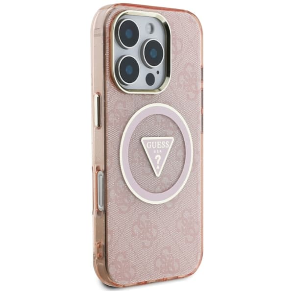 Guess Mobilskal till iPhone 16 Pro Magsafe Glitter - Rosa