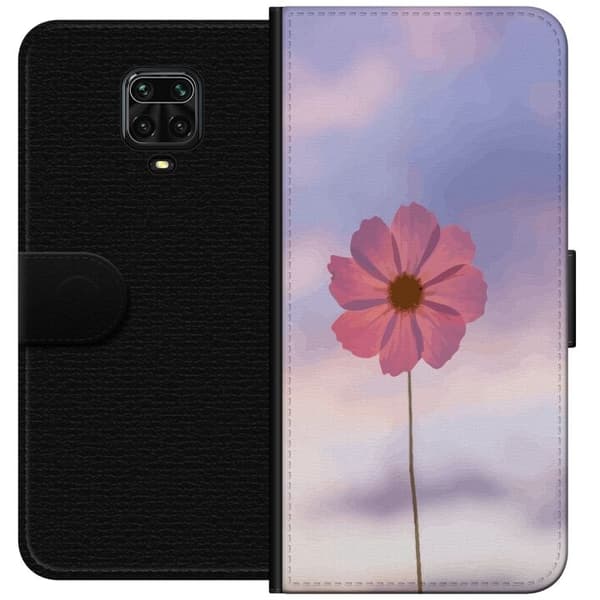 Pung Taske til Xiaomi Redmi Note 9S med lyserød blomst