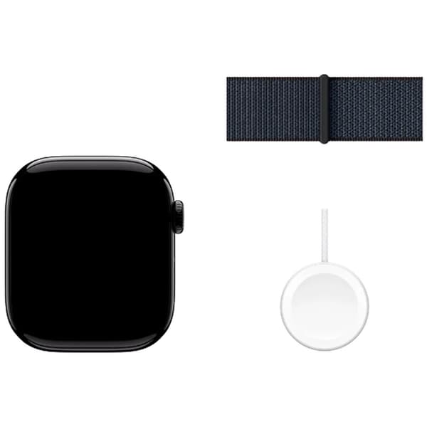 (NY) Apple Watch Series 10 46mm Sort (Sort Nylonrem)