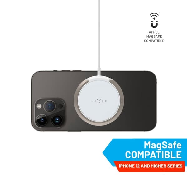 FIXED MagPad 15W Trådløs oplader/stativfunktion Hvid