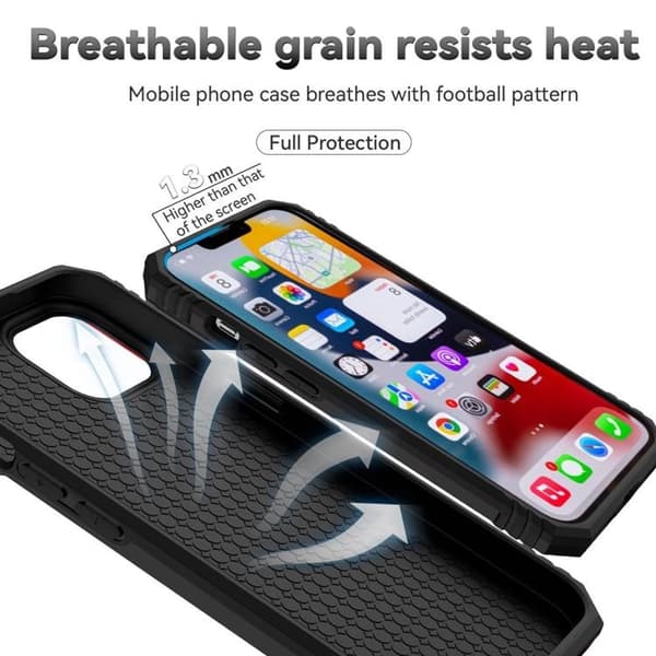 iPhone 14 Skal Ringhållare Kickstand - Svart