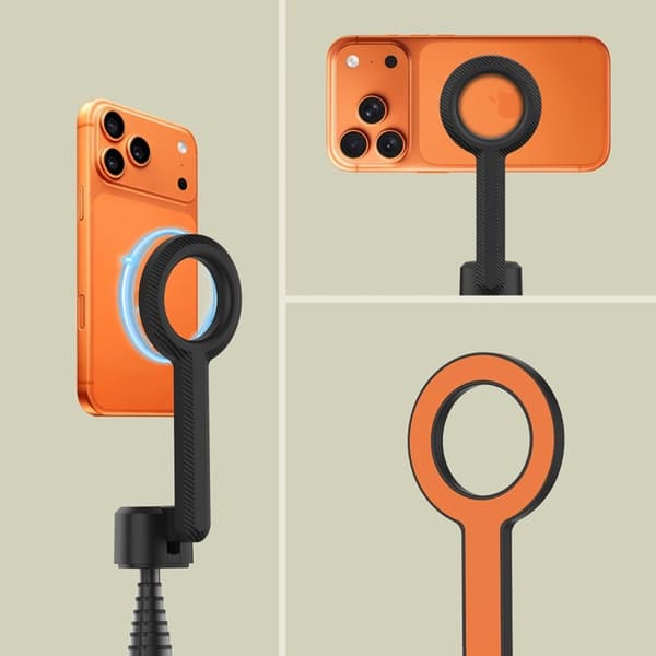 Tech-Protect Magsafe Bluetooth Selfiestick Tripod L10S - Svart/Orange