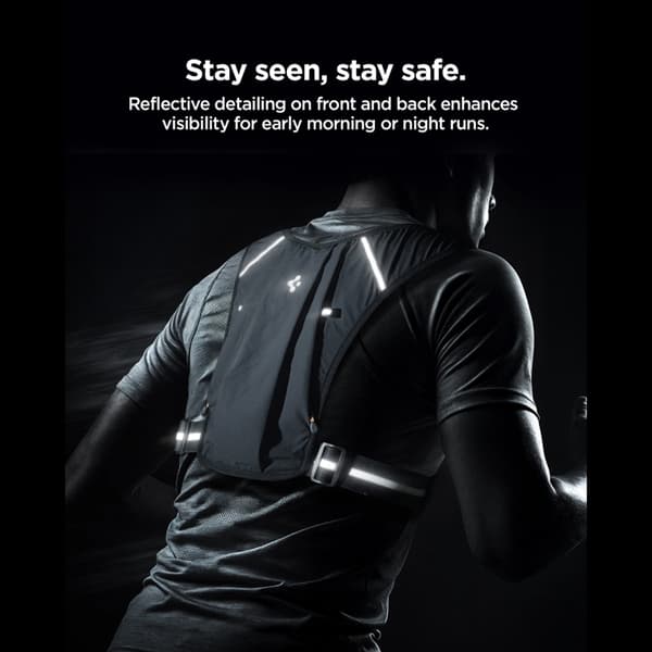 Spigen A720 Dynamic Shield -juoksuliivi (M-L) - Musta