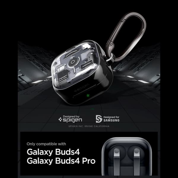 Spigen Cover Til Galaxy Buds 4/4 Pro Ultra Hybrid - Zero One Sort