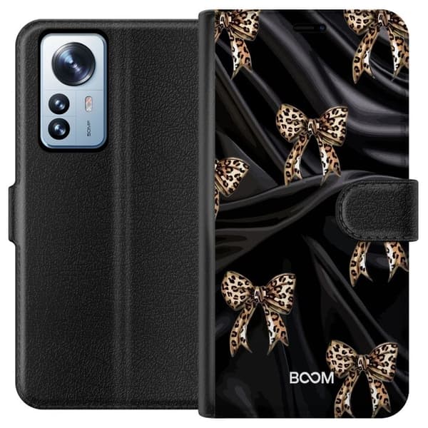 Pung Taske til Xiaomi 12 Pro med Leopard Sløjfe