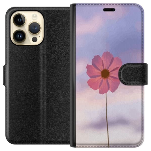 Plånboksfodral till Apple iPhone 15 Pro Max med Rosa blomma