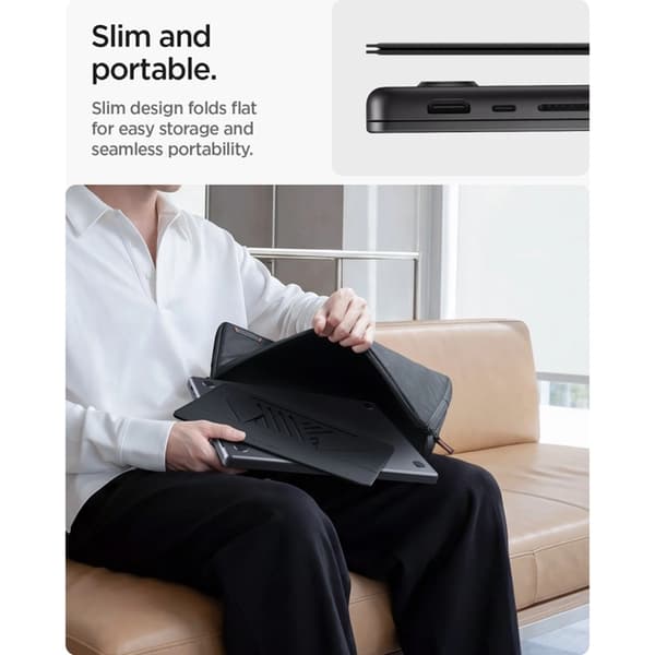 Spigen Laptopstativ Slimfold LD201-S6 - Space Grey