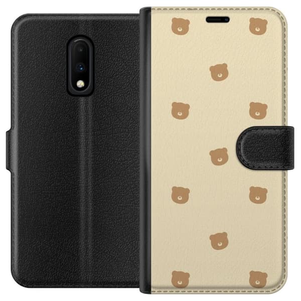OnePlus 7 tegnebog med bjørnemønster