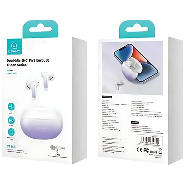 USAMS X-don ENC Bluetooth Hörlurar 5.3 TWS - Blå