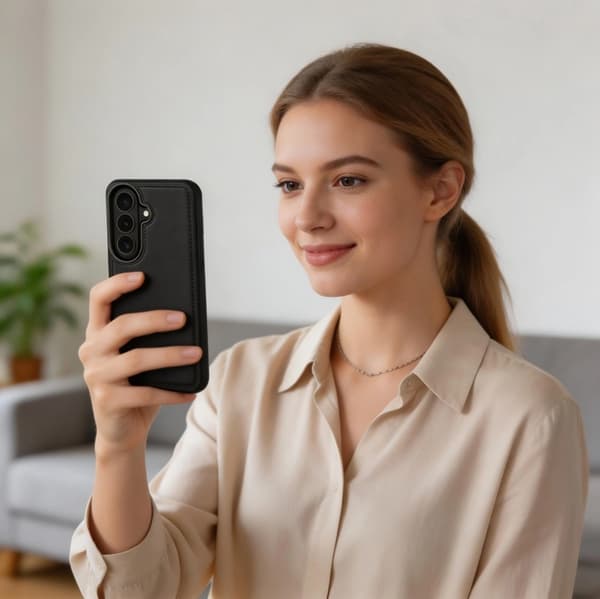 Tech-Protect Plånboksfodral För Galaxy S26 - Matte Svart