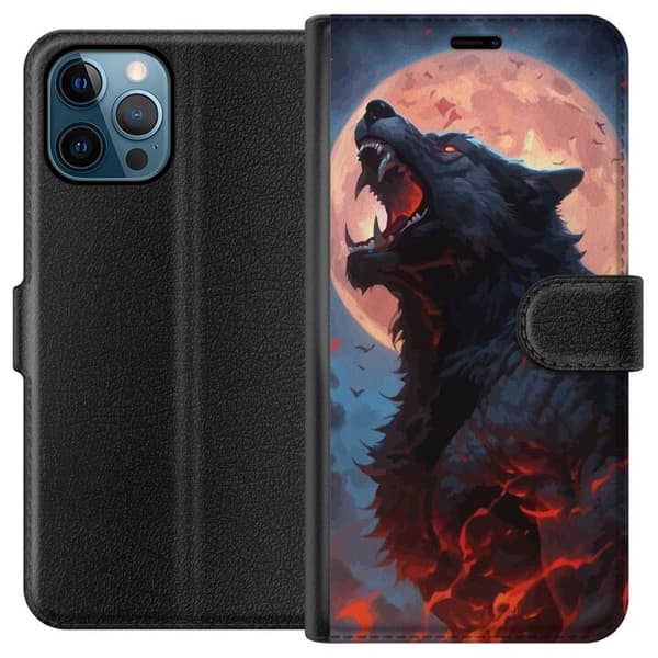Plånboksfodral till Apple iPhone 12 Pro Max med Ylande varg