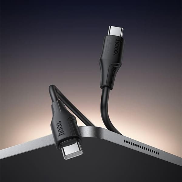 HOCO USB-C til USB-C 60W Kabel 1m 3A Silikone X124 - Sort