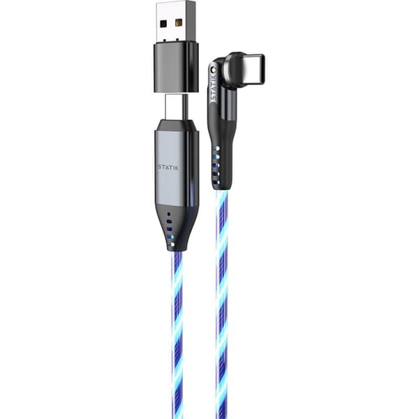 STATIK Kaapeli PowerPivot Pro Hehkuva LED USB-C–USB-C 1m