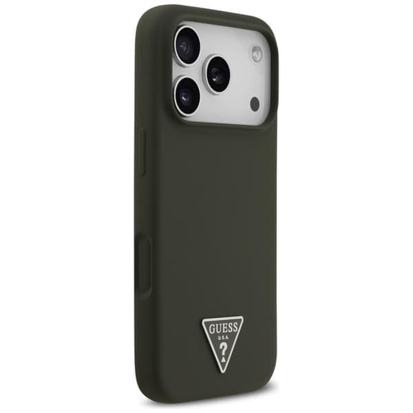 Guess Mobilskal till iPhone 17 Pro MagSafe Silikon Triangle Logo - Khaki