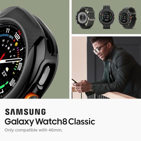 Spigen Galaxy Watch 8 Classic (46mm) Etui Liquid Air - Sort