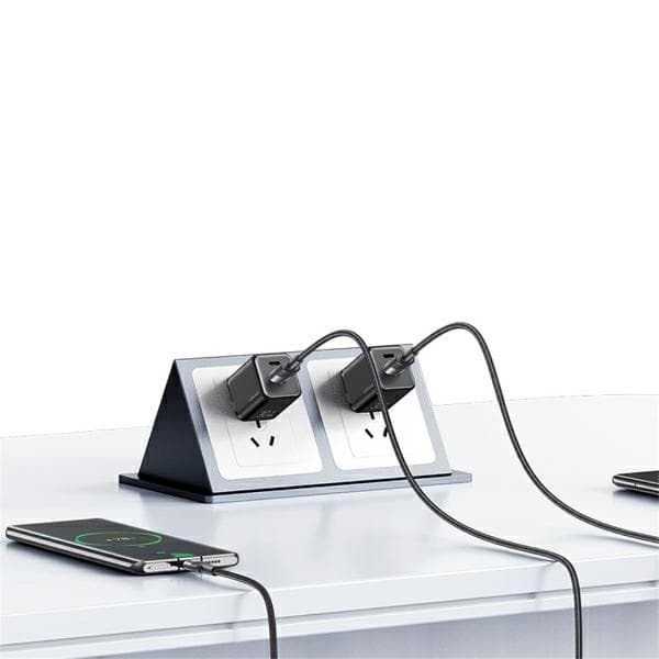 USAMS SET Kabel USB — USB-C 3A 1.2m (US-SJ718) - Stålgrå