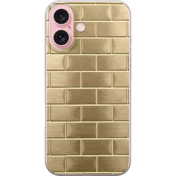 Taske til Apple iPhone 16 med gyldne mursten