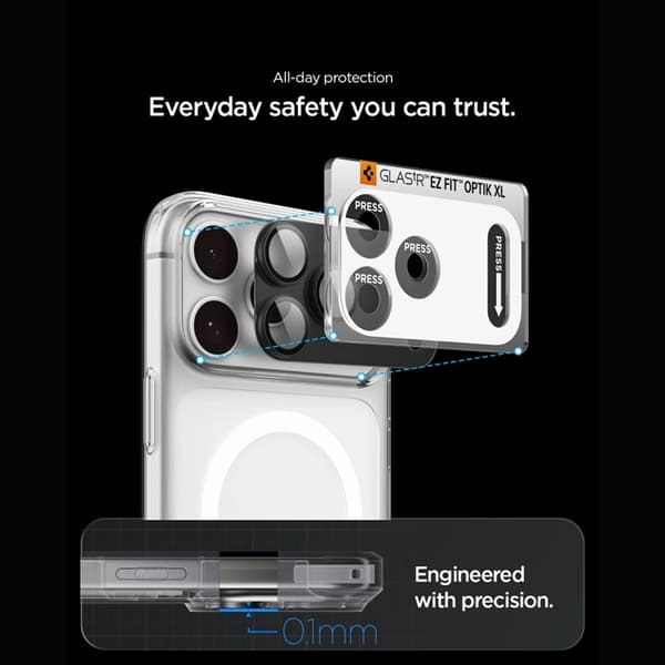Spigen Härdat Glas Kamera Linsskydd För iPhone 18 Pro Max/17 Pro Max EZ Fit