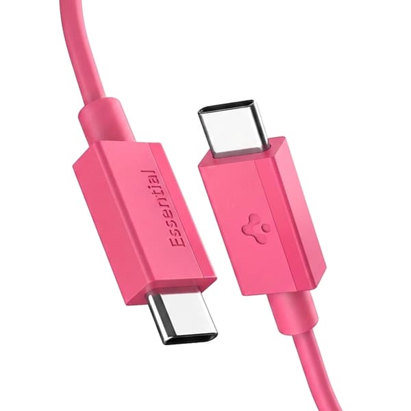 Spigen USB-C till USB-C Kabel EB6010CC Essential 1m 60W - Rosa