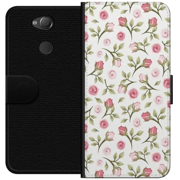 Plånboksfodral till Sony Xperia XA2 med Blommigt
