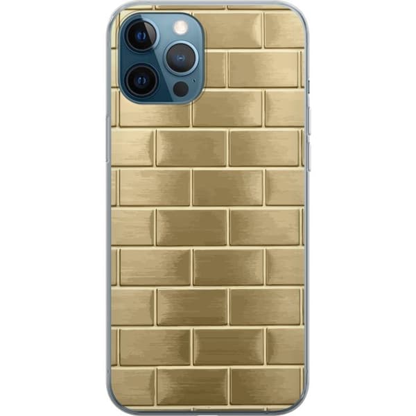 Telefontaske til Apple iPhone 12 Pro med gyldne mursten