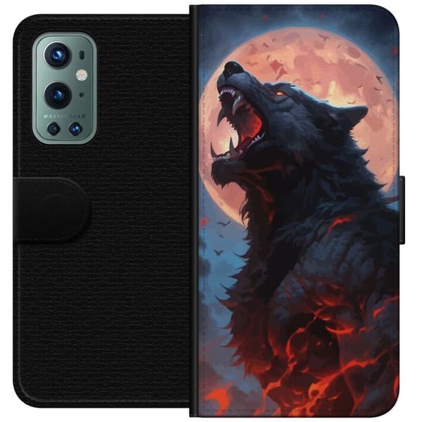 Plånboksfodral till OnePlus 9 Pro med Ylande varg
