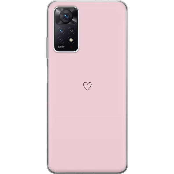 Telefontaske til Xiaomi Redmi Note 11 Pro 5G med lille hjerte