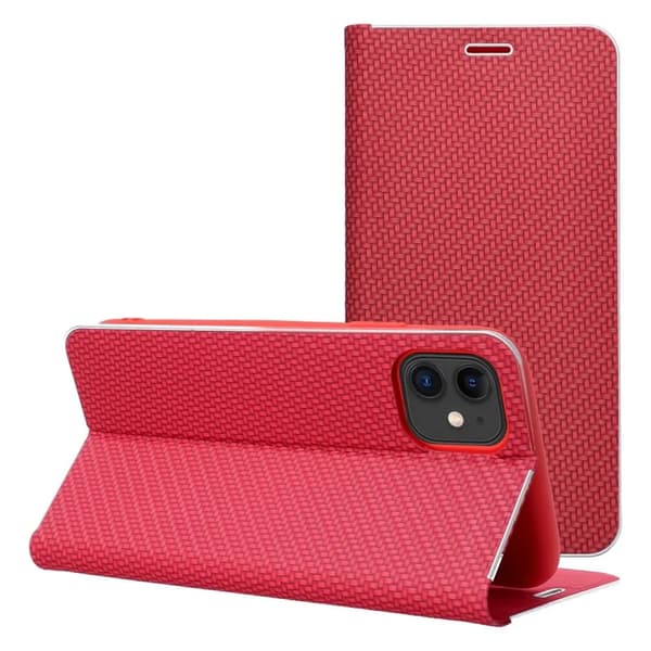 iPhone 17 Pro Max Pung Etui Luna Carbon - Rød