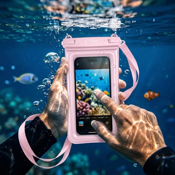 Tech-Protect Universala Vattentät Mobilfodral UWC7 - Rosa