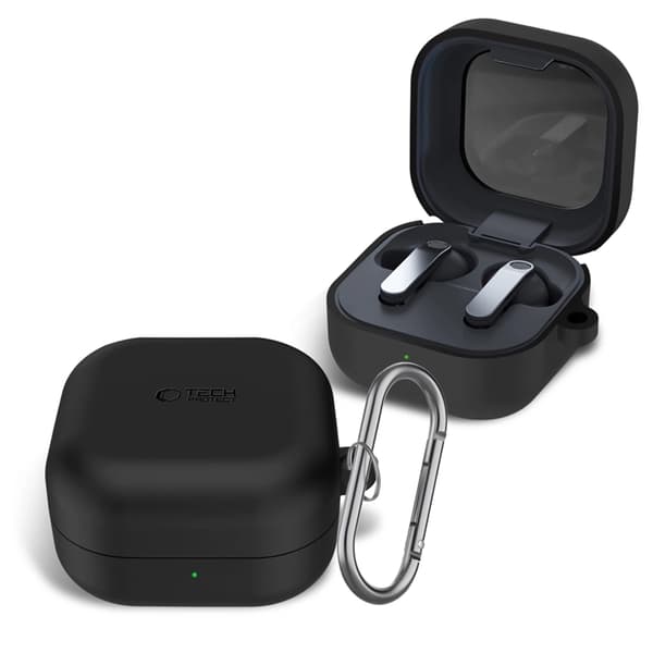 Tech-Protect Taske til Galaxy Buds 4/4 Pro Silikone Hook - Sort