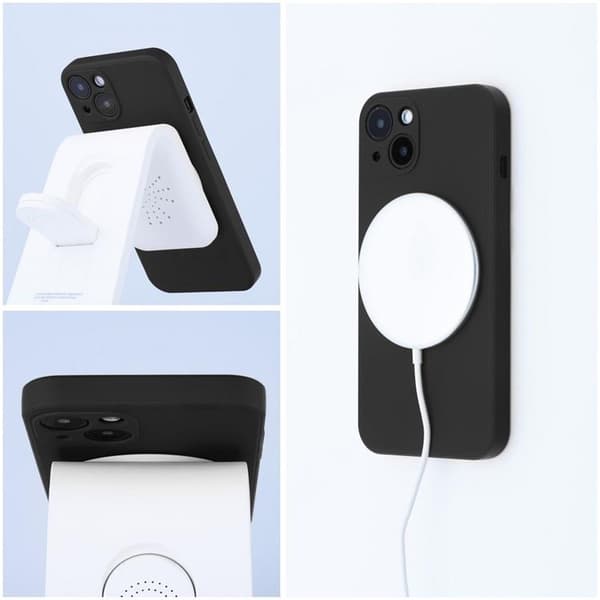 Mobilcover til iPhone 16 MagSafe Silikone - Sort