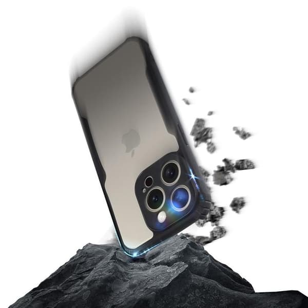 Telefontaske til iPhone 16 Anti-Drop - Sort
