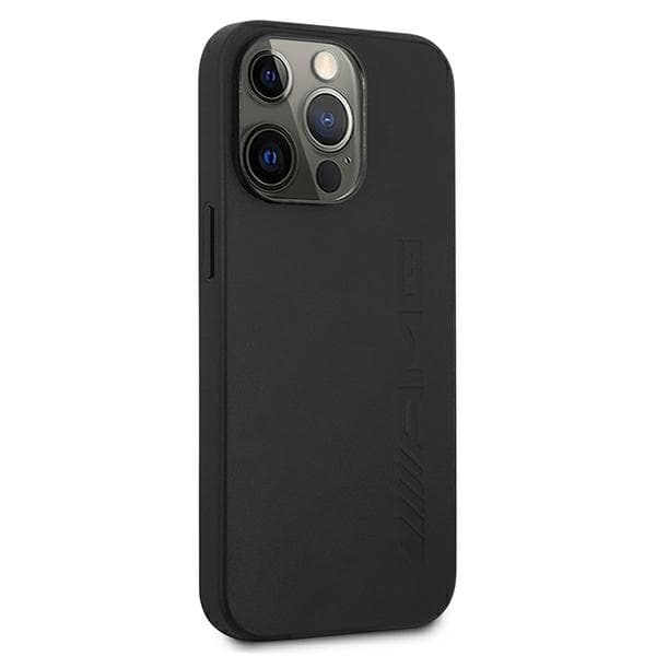 AMG Telefontaske til iPhone 13 Pro/13 Læder Varmstemplet - Sort