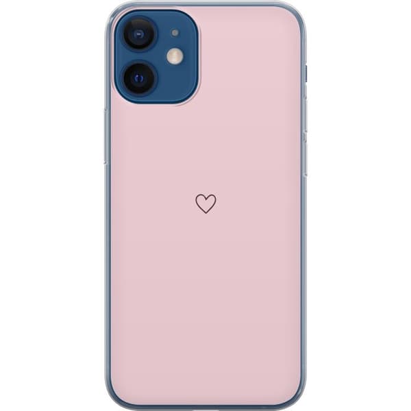 Telefontaske til Apple iPhone 12 med lille hjerte