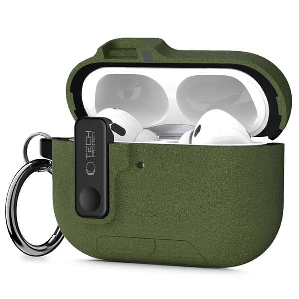 Tech-Protect Apple Airpods Pro 3 Etui Slim Hook - Olivengrøn