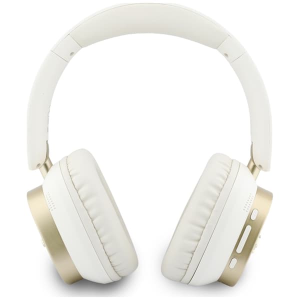 Guess On-Ear Kuulokkeet Bluetooth ENC Rectangle Metal Script - Valkoinen